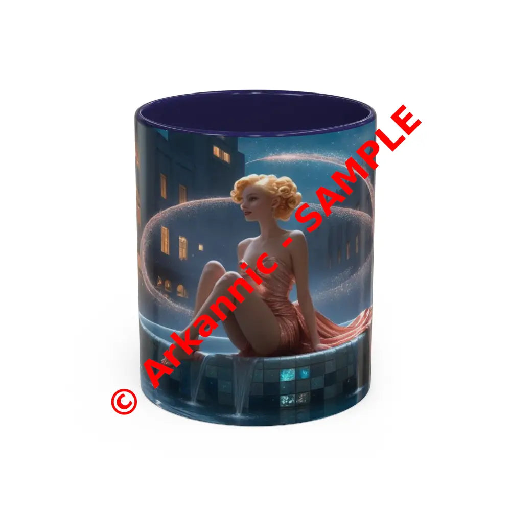 The Enchanted Fountain - Fantasy Art Drinkware Galactic Gift for Dog Lovers Celestial Home Decor Unique Art Mug 11oz