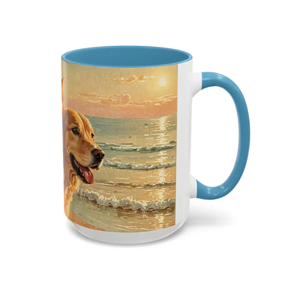 Whimsical Pet Lover’s Coffee Mug Cat and Dog Mug Gift for Animal Lovers Cute Coffee Cup Beach Vibes Mug Funny Pet Gift