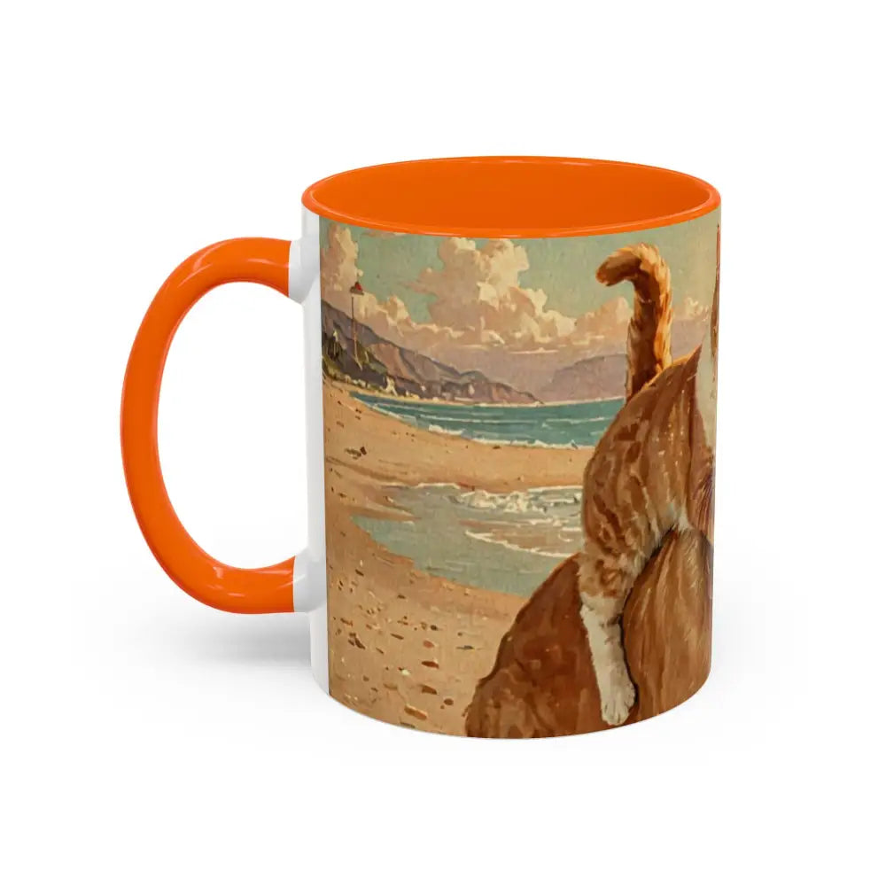 Whimsical Pet Lover’s Coffee Mug Cat and Dog Mug Gift for Animal Lovers Cute Coffee Cup Beach Vibes Mug Funny Pet Gift