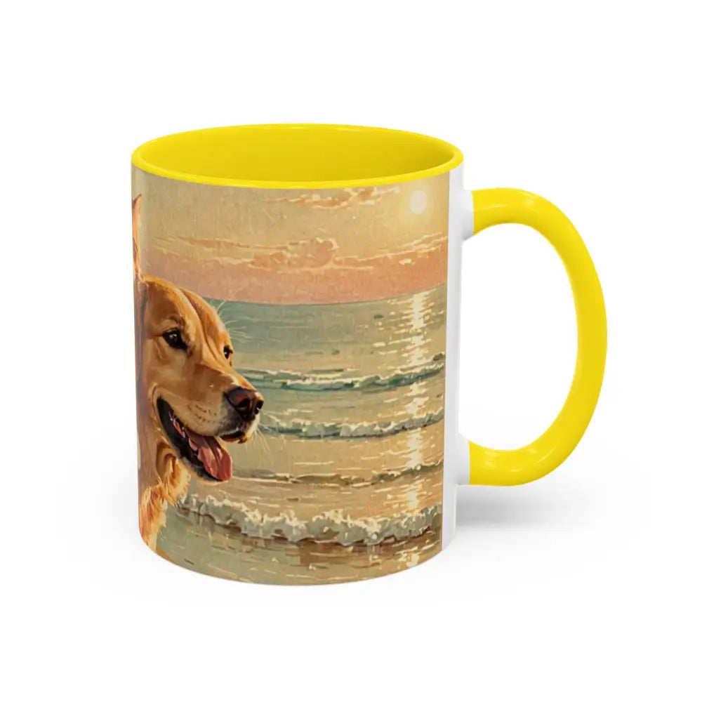 Whimsical Pet Lover’s Coffee Mug Cat and Dog Mug Gift for Animal Lovers Cute Coffee Cup Beach Vibes Mug Funny Pet Gift