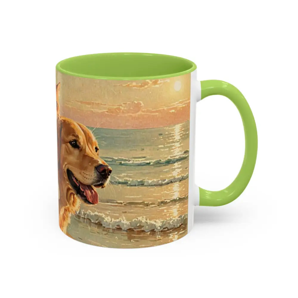 Whimsical Pet Lover’s Coffee Mug Cat and Dog Mug Gift for Animal Lovers Cute Coffee Cup Beach Vibes Mug Funny Pet Gift