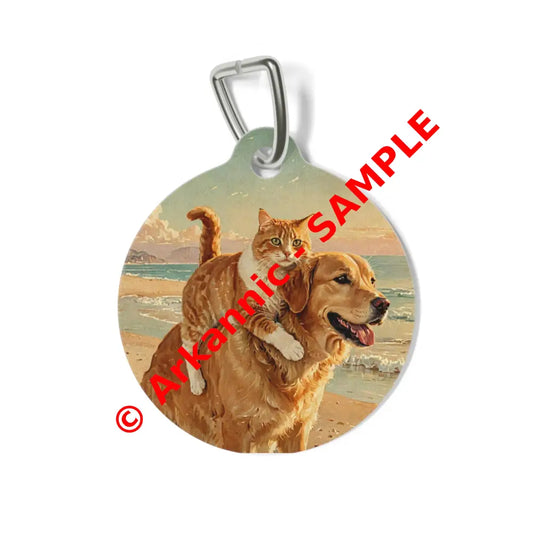 Whimsical Pet Tag for Dogs and Cats Customizable Pet ID Cute Animal Tag Personalized Pet Accessory Dog Tags Cat ID Tag